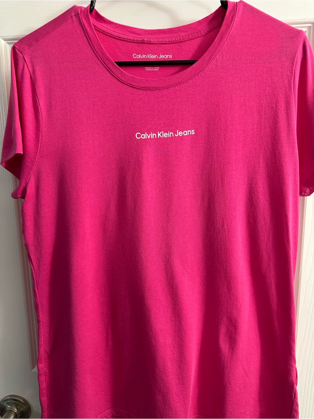 Calvin Klein Jeans Women's Pink Crewneck Tee Size XL
